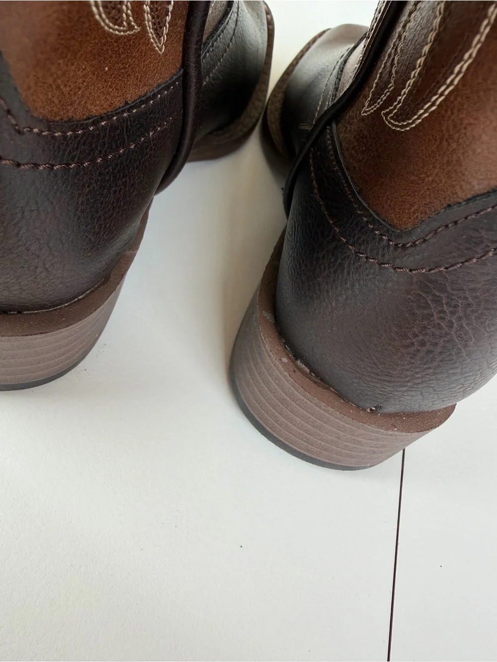 ROPER Brand Little Kids Size 11 Brown Leather Cowboy Boots Western Style
